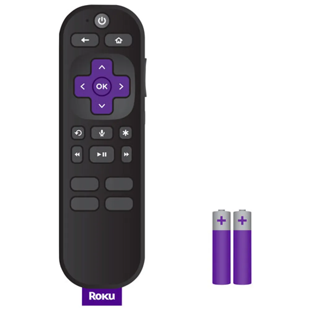 Télécommande vocale Roku avec commandes de téléviseur