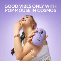 Logitech POP Mouse Bluetooth Optical Ambidextrous Mouse - Cosmos