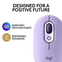 Logitech POP Mouse Bluetooth Optical Ambidextrous Mouse - Cosmos