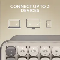 Logitech POP Keys Wireless Mechanical Keyboard with Customizable Emoji Keys - Mist