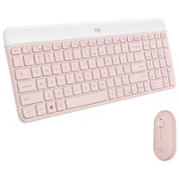 Ensemble clavier et souris optique sans fil Slim Combo MK470 de Logitech - Rose - Anglais