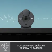 Caméra Web HD intégrale 1080p Brio 300 de Logitech avec microphone mono à réduction du bruit - Graphite