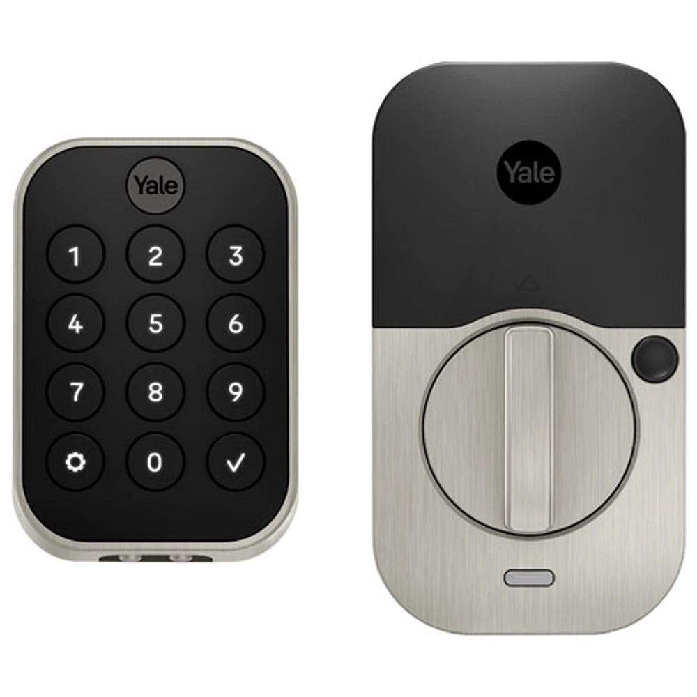 Serrure intelligente Wi-Fi Assure Lock 2 avec pavé numérique de Yale - Nickel satiné