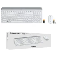 Logitech MK470 Slim Wireless Optical Keyboard & Mouse Combo - Off-White