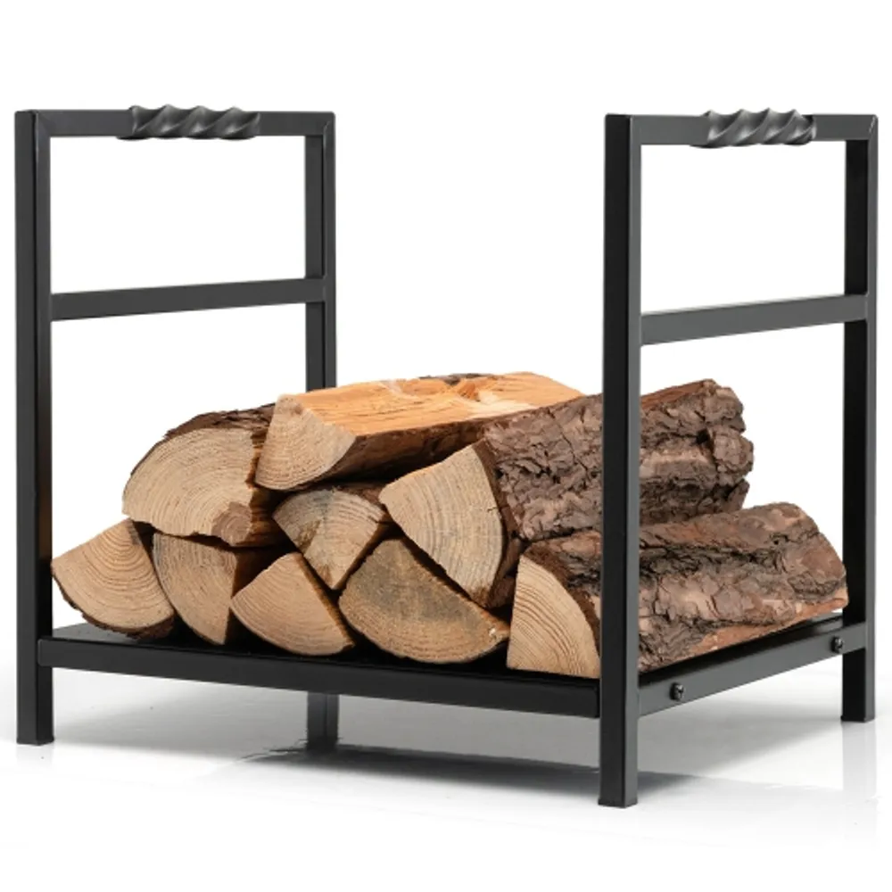 Gymax Firewood Rack Fireplace Log Holder Wood Steel Stove Bracket Stacking  Rack | Scarborough Town Centre