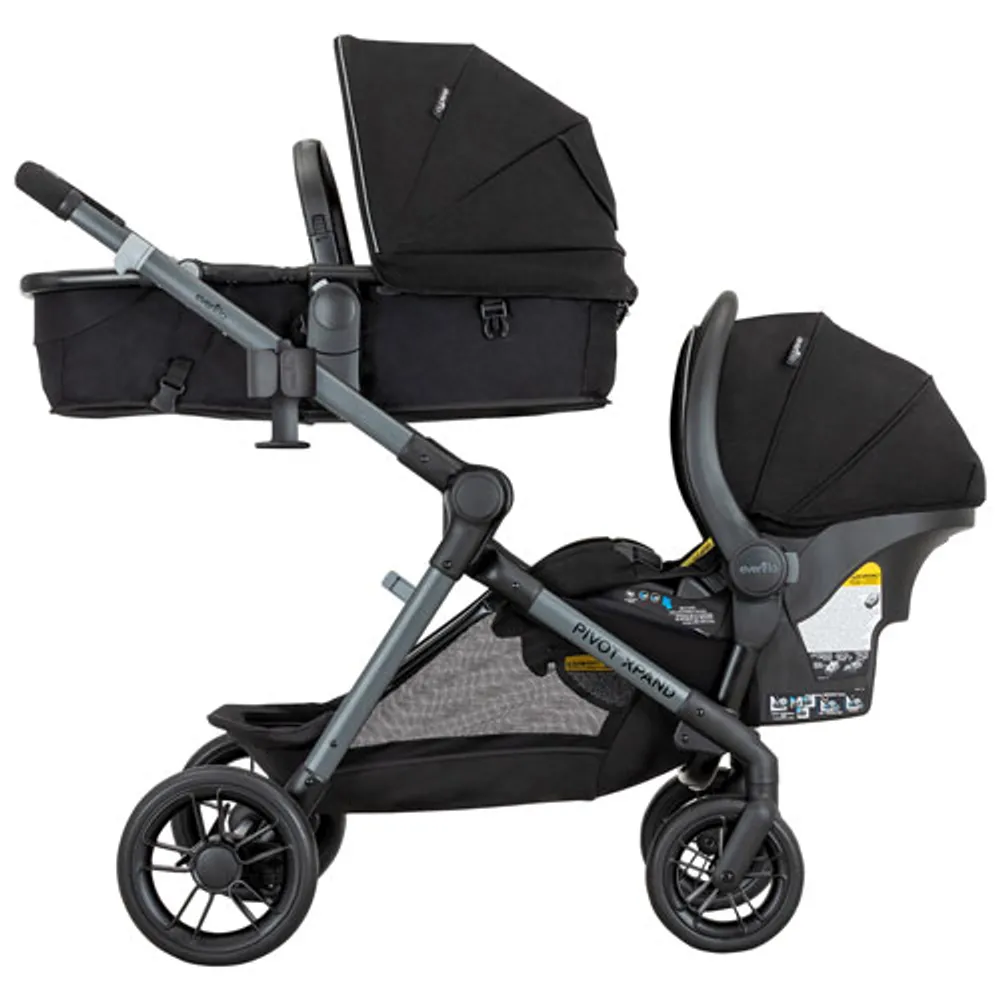 Evenflo Pivot Xpand Modular Stroller with LiteMax Infant Car Seat - Ayrshire Black