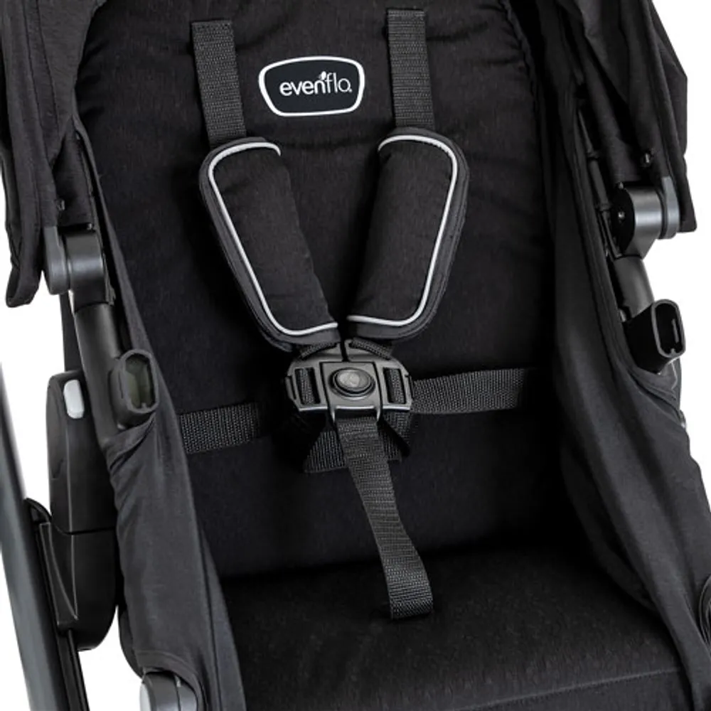 Poussette modulaire Pivot Xpand d'Evenflo avec siège d'auto pour bébé LiteMax - Noir Ayrshire