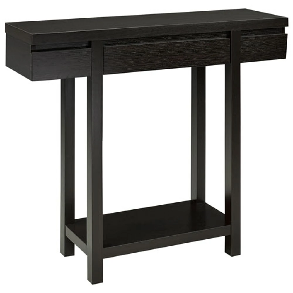 Caspian Contemporary Rectangular Console Table with Storage - Dark Cherry