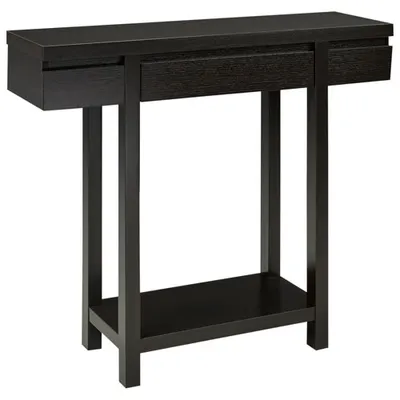 Caspian Contemporary Rectangular Console Table with Storage - Dark Cherry