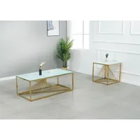 Kingston Contemporary Square Console Table - Gold