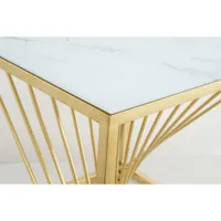 Kingston Contemporary Square Console Table - Gold