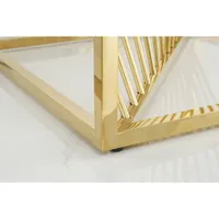 Kingston Contemporary Square Console Table - Gold