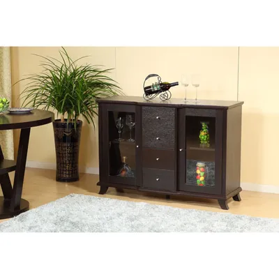 Brassex Contemporary Buffet - Dark Cherry