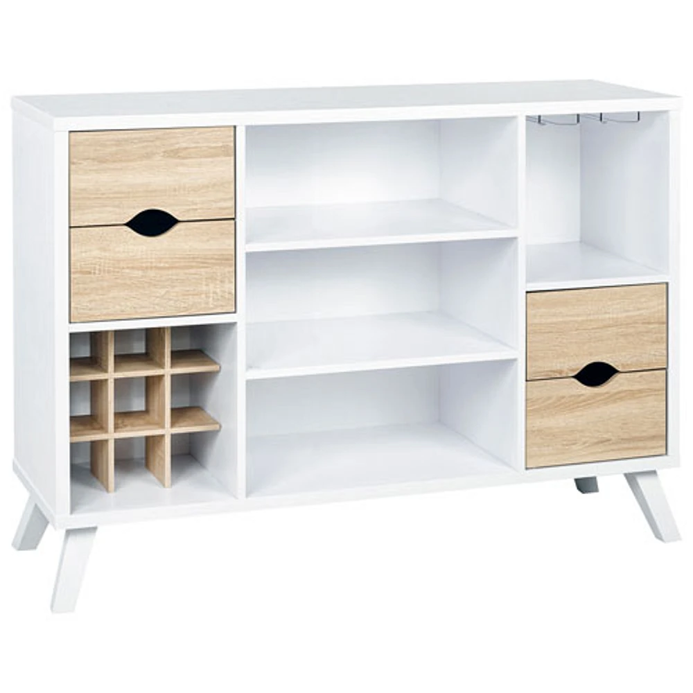 Brassex Contemporary Buffet - White/Oak