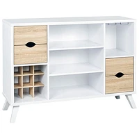 Brassex Contemporary Buffet - White/Oak