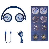 Buddyphones POP Fun On-Ear Bluetooth Headphones - Deep Blue