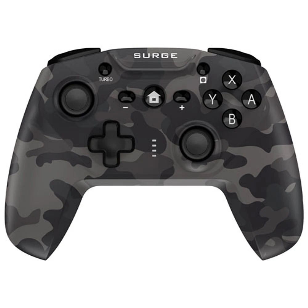 Manette de jeu sans fil SwitchPad Pro de Surge pour Switch et Switch DELO - Camouflage gris