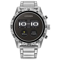 Montre intelligente sport de 45 mm CZ Smart PQ2 de Citizen avec moniteur de fréquence cardiaque - Bracelet argenté