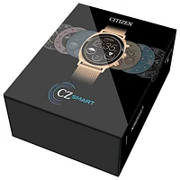 Citizen CZ Smart PQ2 Casual 41mm Smartwatch with Heart Rate Monitor - Rose-Gold Tone Mesh