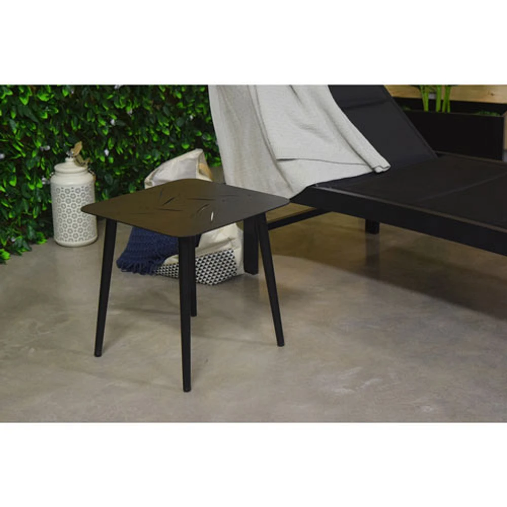 Istanbul Square Outdoor Side Table - Black