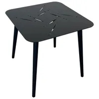 Istanbul Square Outdoor Side Table - Black