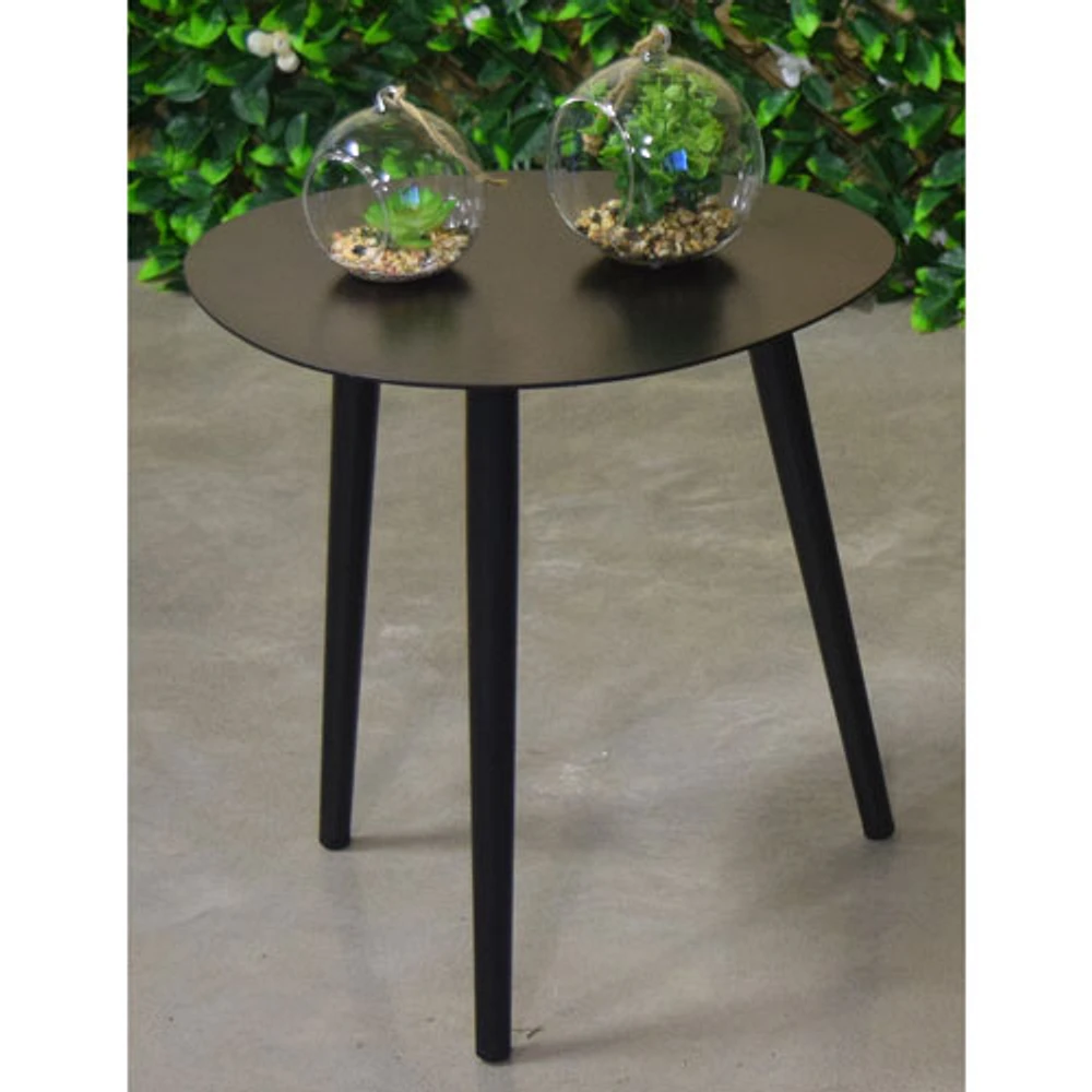 Table d'appoint triangulaire de patio Istanbul - Noir