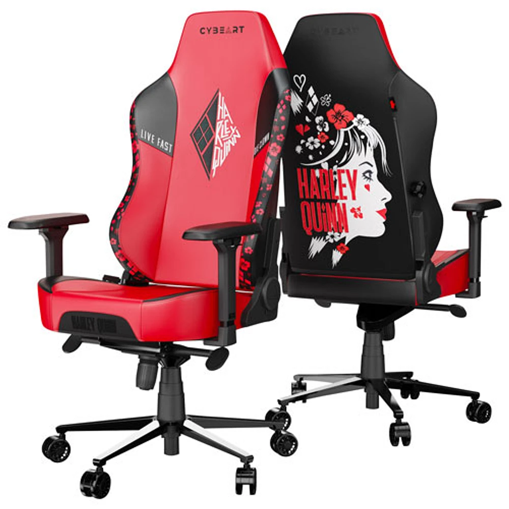 Cybeart Harley Quinn Edition Ergonomic Faux Leather Gaming Chair - Red/Black