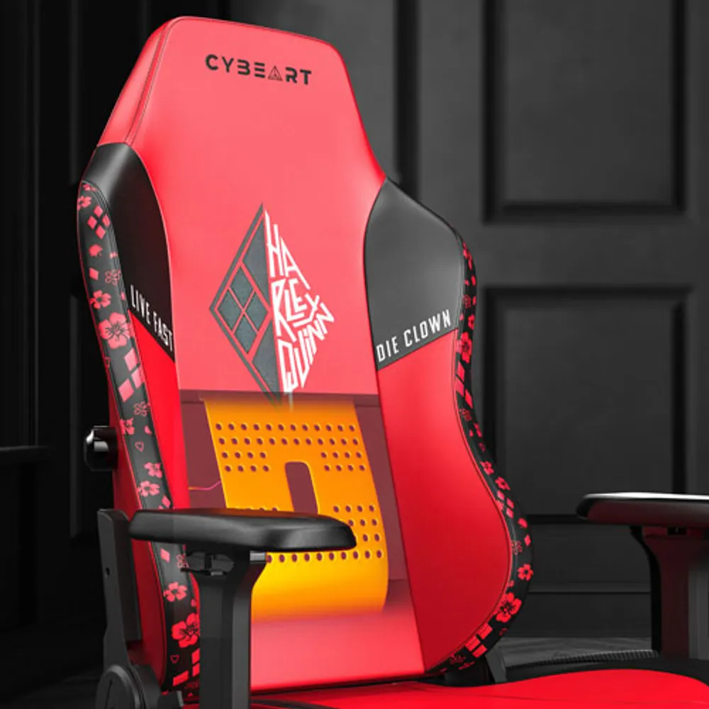 Cybeart Harley Quinn Edition Ergonomic Faux Leather Gaming Chair - Red/Black