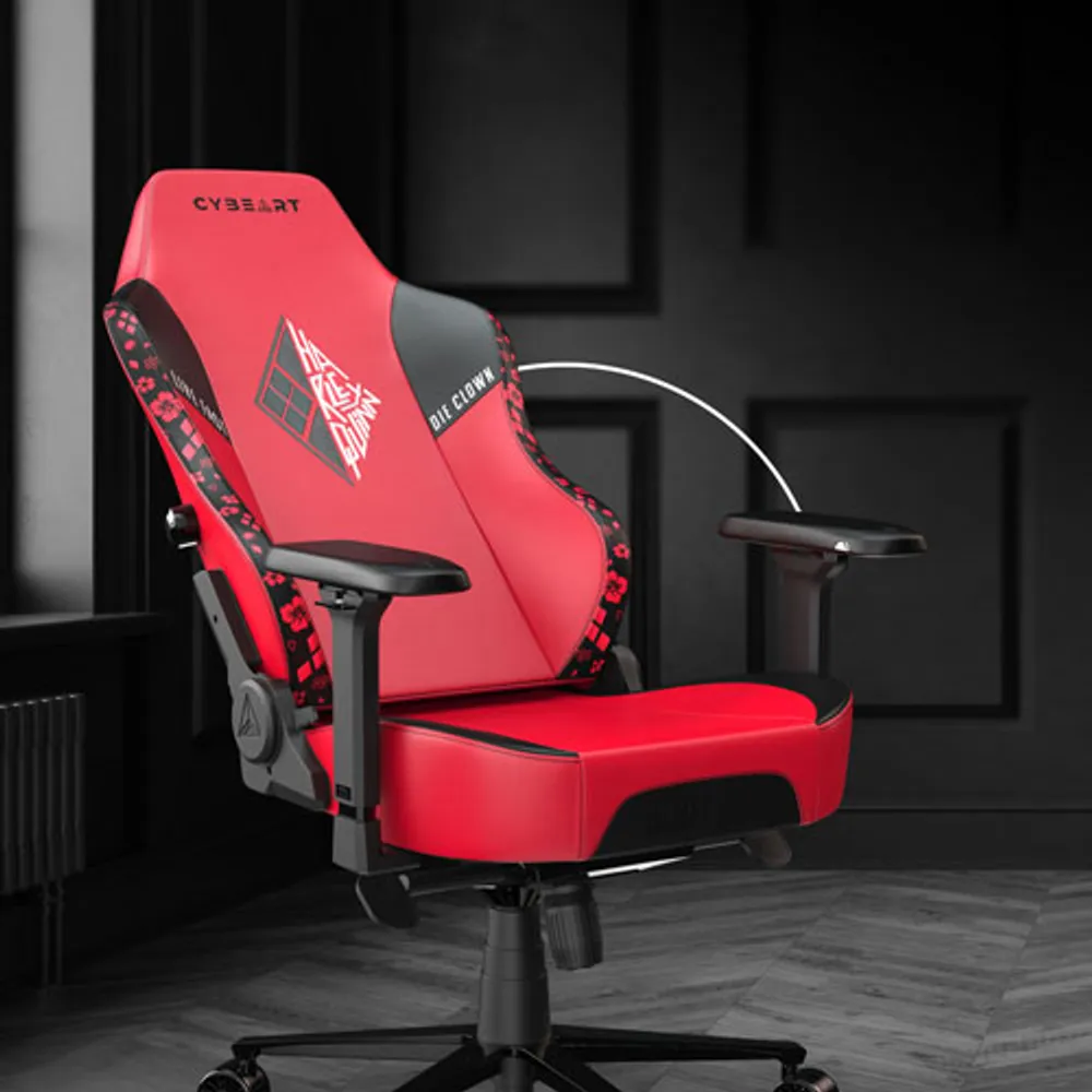 Cybeart Harley Quinn Edition Ergonomic Faux Leather Gaming Chair - Red/Black