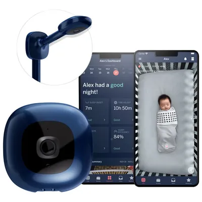 Nanit Pro Camera Smart Baby Monitor with Wall Mount & Sleep Tracking (N311NY) - Blue