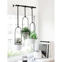 Triflora Modern Hanging Planter - White