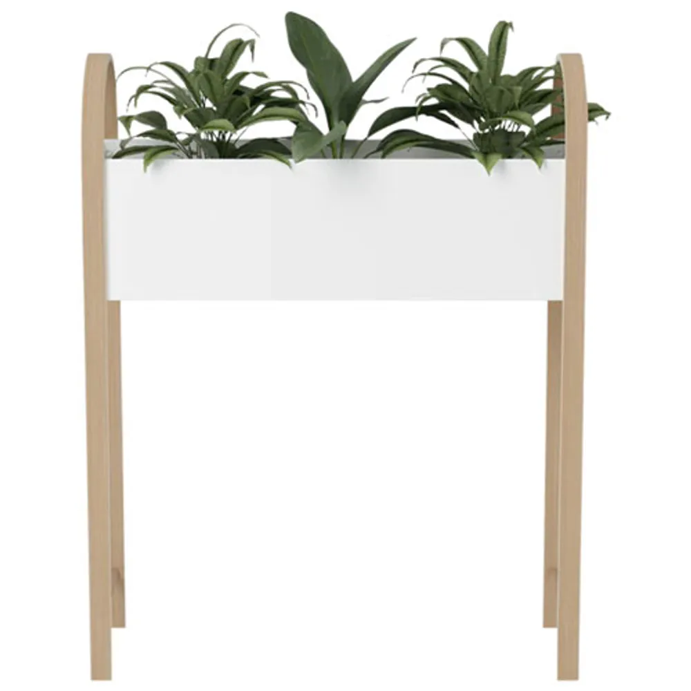 Umbra Bellwood Storage Planter - White/Natural