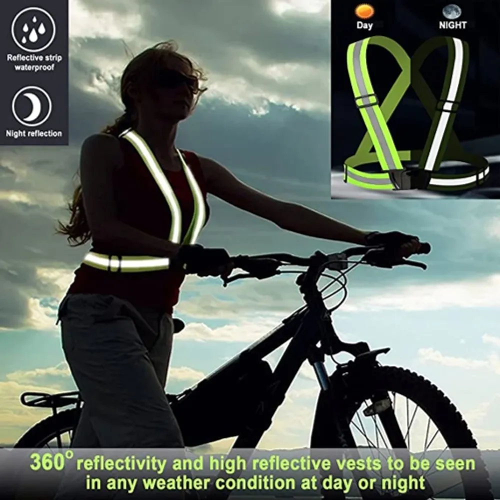 AxGear Reflective Vest Adjustable Safety Running High Visibility Belt  Cycling Hiking