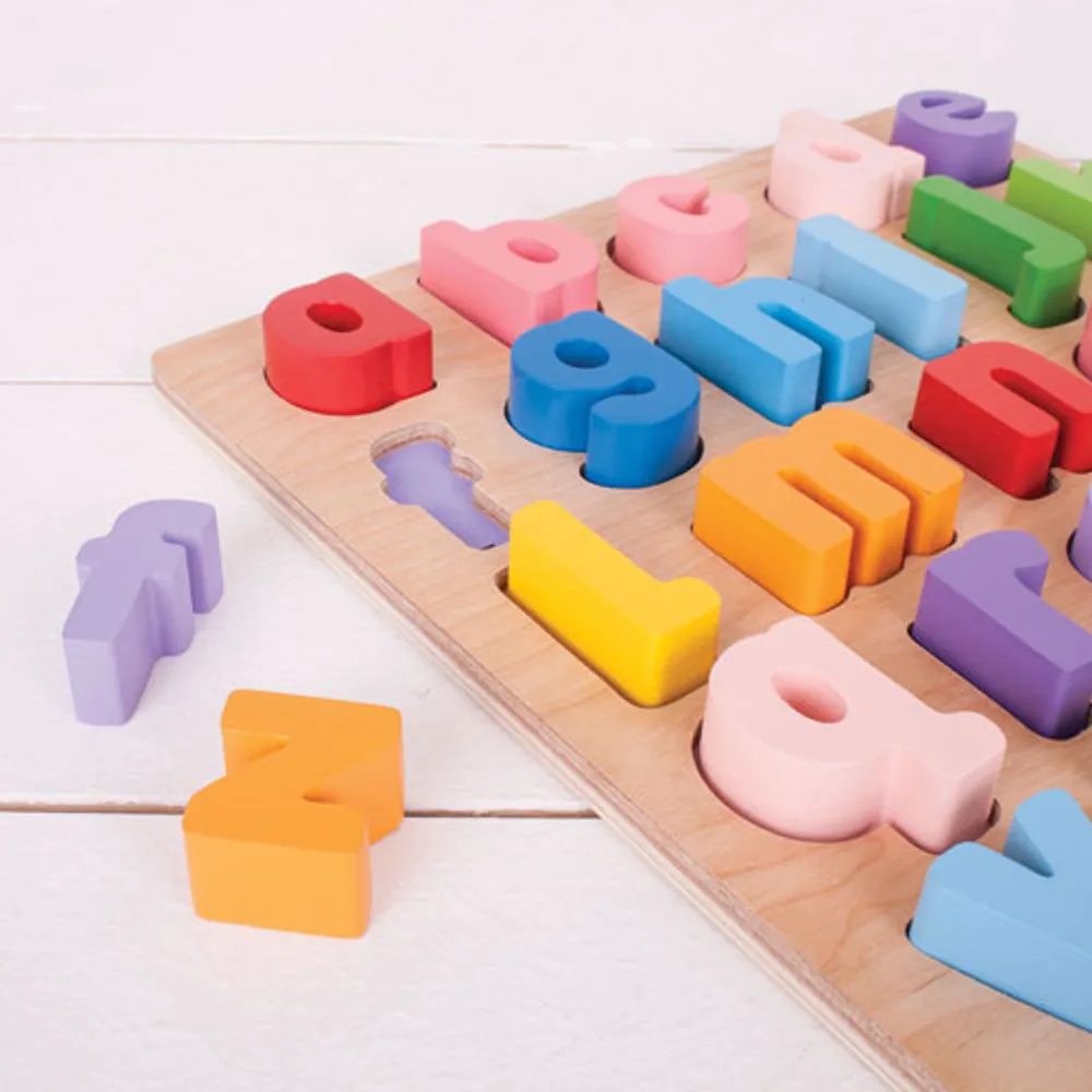 Casse-tête de l'alphabet en lettres minuscules de Bigjigs Toys