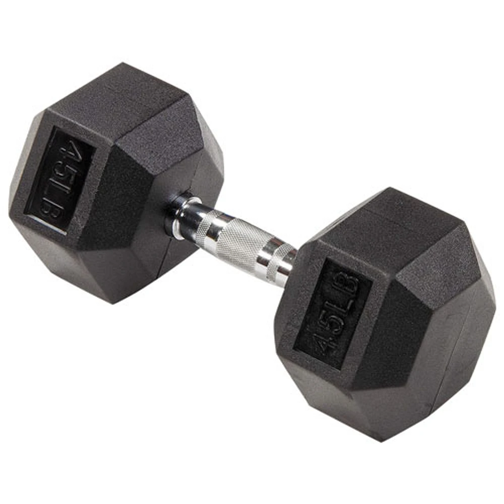 BalanceFrom Rubber Hex Dumbbell - Pair - 45lb