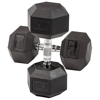 BalanceFrom Rubber Hex Dumbbell - Pair - 50lb