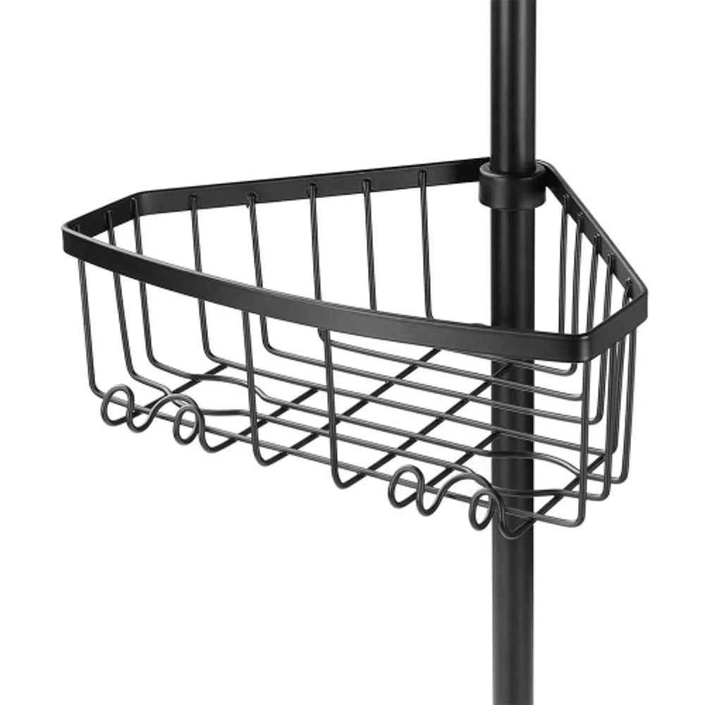 Costway 4-tier Tension Corner Shower Caddy Aluminum Pole