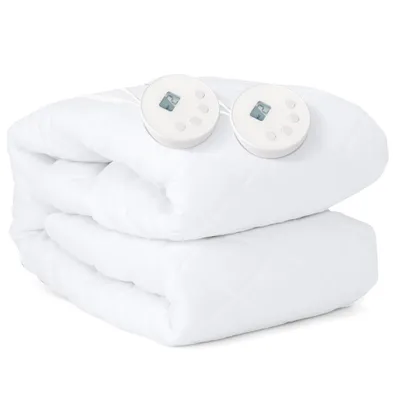 Gymax King Size Electric Heated Mattress Cover Pad w/ 8 Hours Auto Off