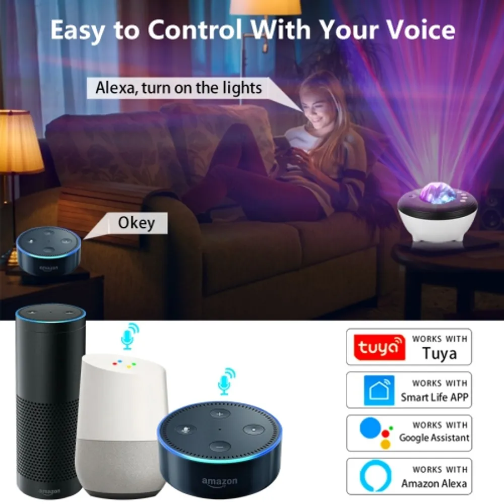 Aurora Projector Night Lights: Compatible with Alexa and Smart APP, Star  Galaxy