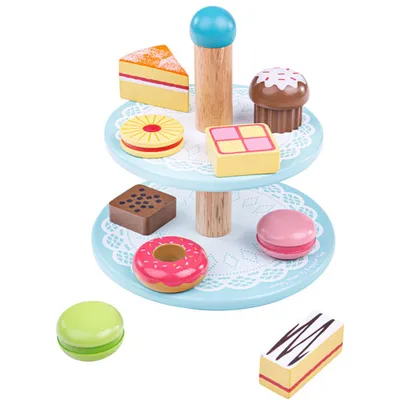 Bigjigs Toys Cake Stand with Toy Cakes