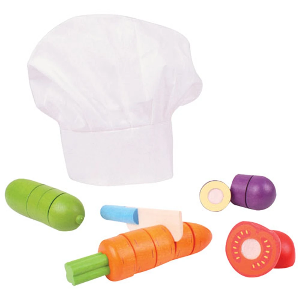 Bigjigs Toys Wooden Vegetables Chef Playset