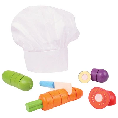 Bigjigs Toys Wooden Vegetables Chef Playset