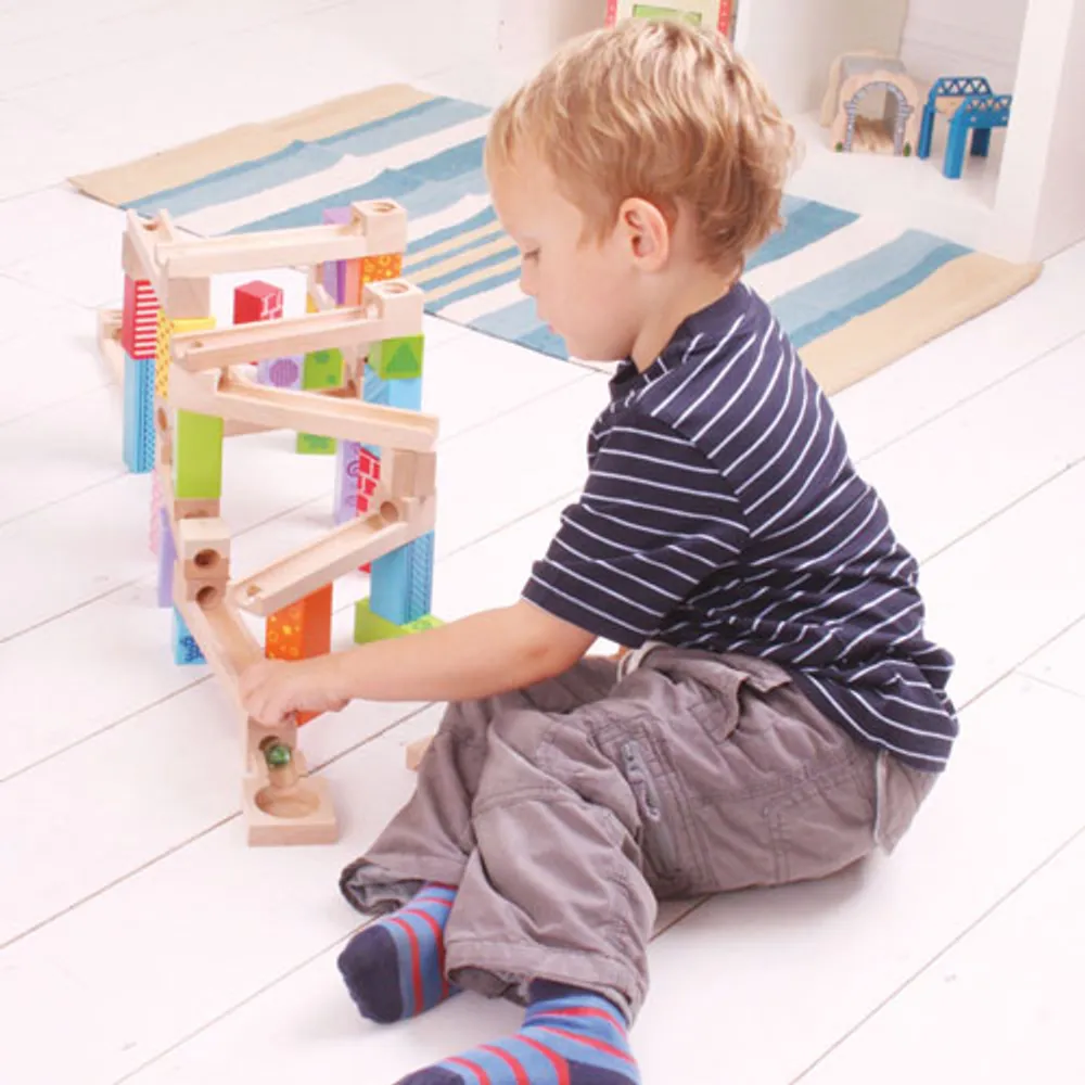 Bigjigs Toys Wooden Marble Run Playset