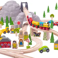 Bigjigs Toys Mountain Wooden Train Set