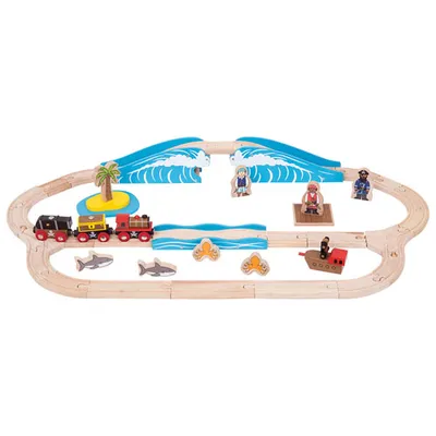 Bigjigs Toys Pirate Wooden Train Set