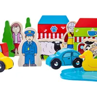 Bigjigs Toys Trackside Wooden Train Accessory Set