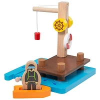 Bigjigs Toys Crane Dock Dingy & Diver Playset