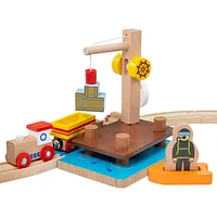 Bigjigs Toys Crane Dock Dingy & Diver Playset