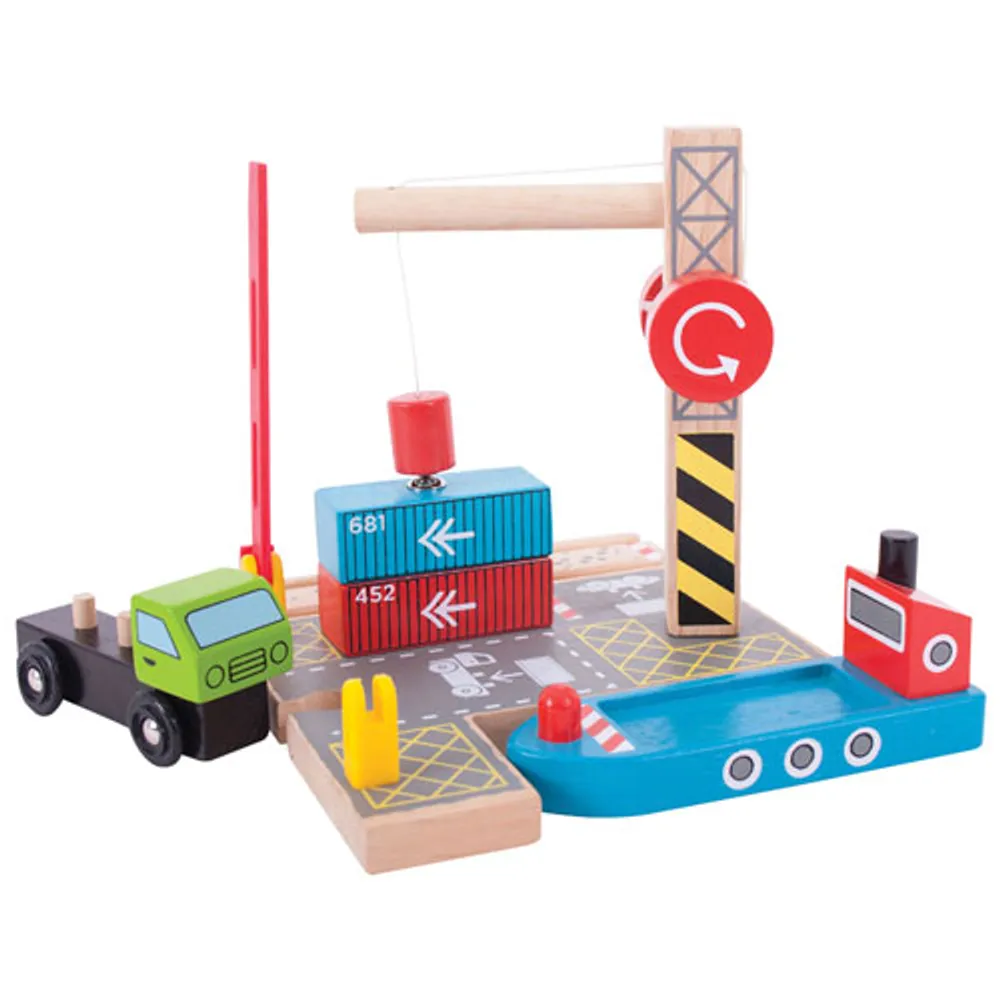 Bigjigs Toys Shipping Yard Container Playset