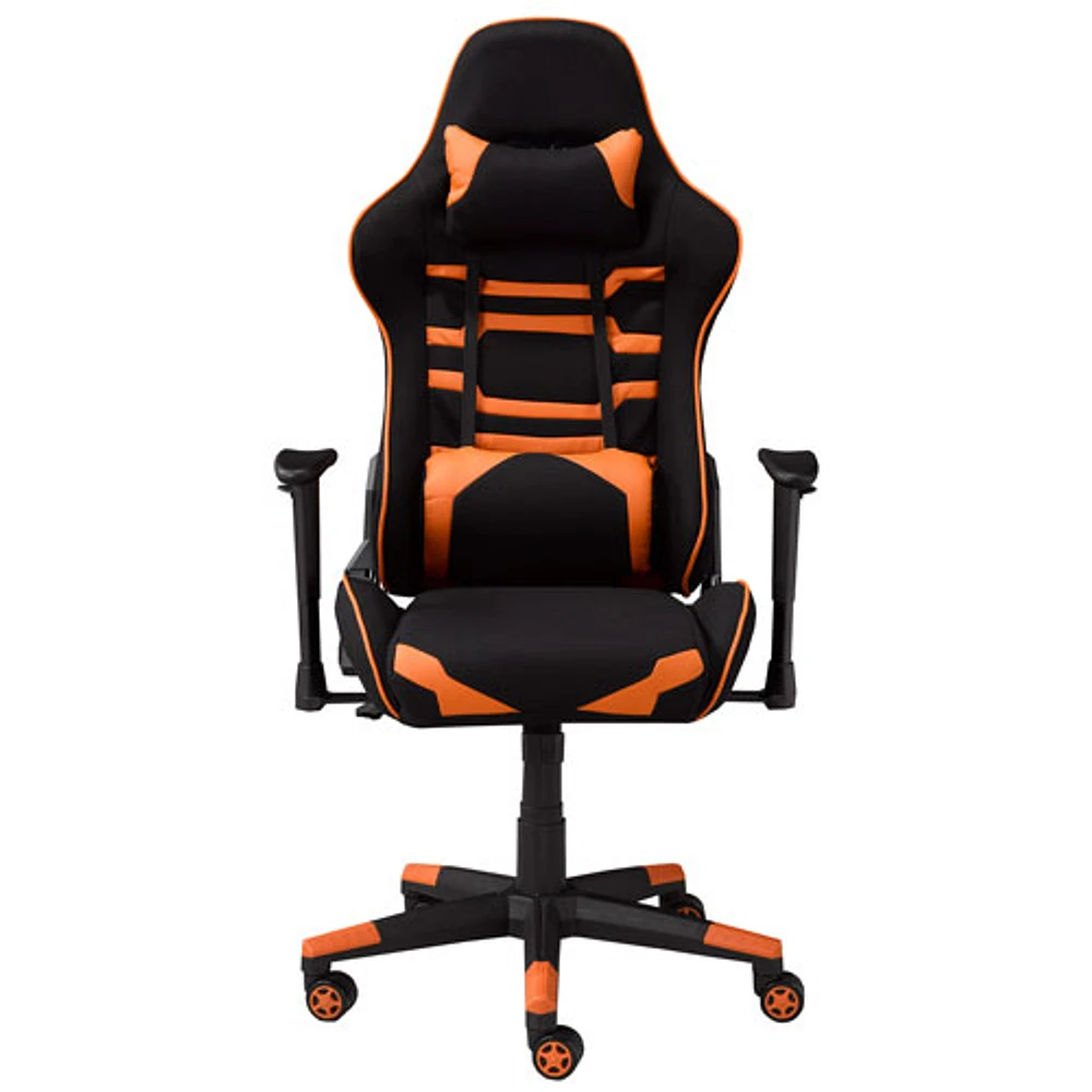 Brassex Theodore High-Back Fabric Gaming Chair - Black/Orange